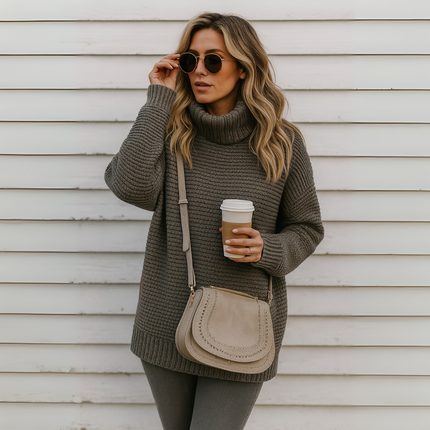 Suéter Oversize de Tricot para Mujer