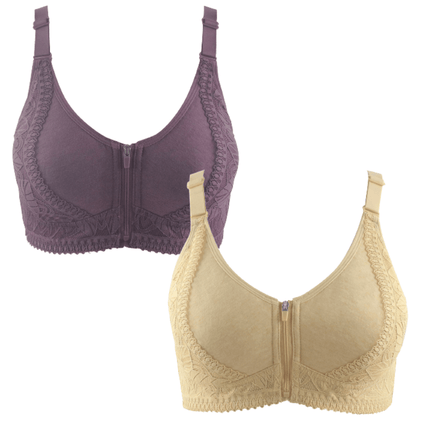Kit de 2 Sujetadores de Encaje y Algodón Tallas Grandes - Soft Confort