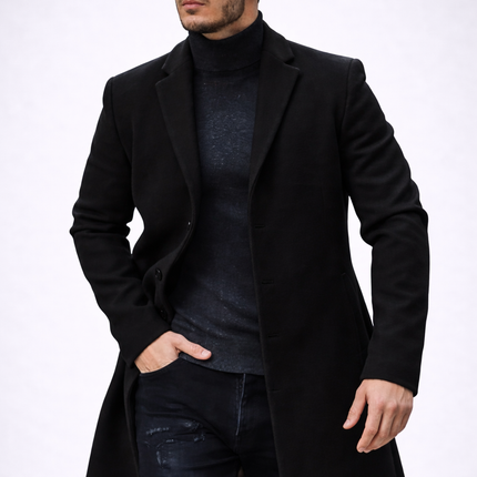 Gabardina Masculina Larga Premium – Estilo Europeo