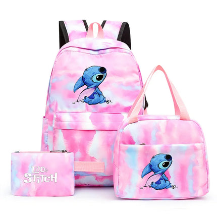 Kit Escolar Mochila y Lonchera - Lilo y Stitch