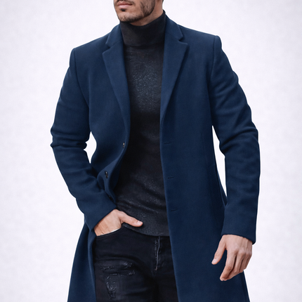 Gabardina Masculina Larga Premium – Estilo Europeo