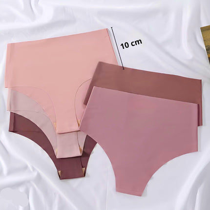 Kit 5 Braguitas Femeninas Talle Alto Sin Costuras – Corte Láser Comodidad