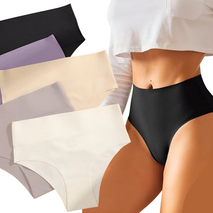 Kit 5 Braguitas Femeninas Talle Alto Sin Costuras – Corte Láser Comodidad