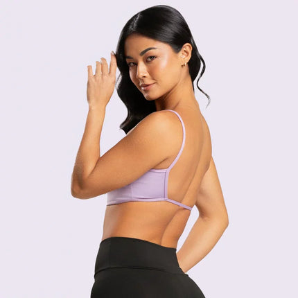 Kit de 3 Tops Cortos de Gimnasio con Escote en la Espalda - Tirantes Finos y Tejido Ligero