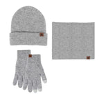 Conjunto Trío Invierno Gris Claro