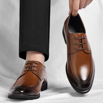 Zapatos de vestir de cuero italiano - Ropa formal elegante para hombre