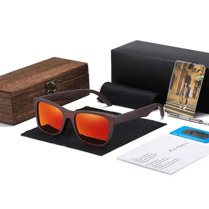 Gafas de sol polarizadas de bambú natural