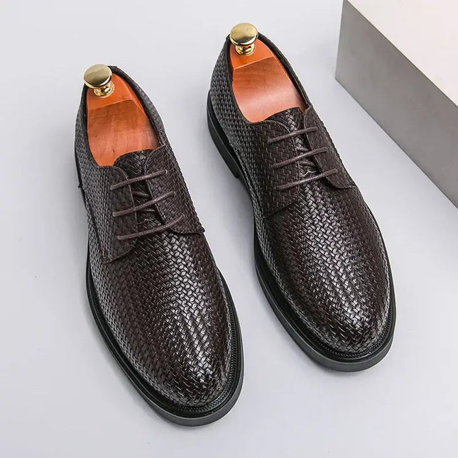 Zapatos de vestir de piel trenzada - Comodidad y estilo